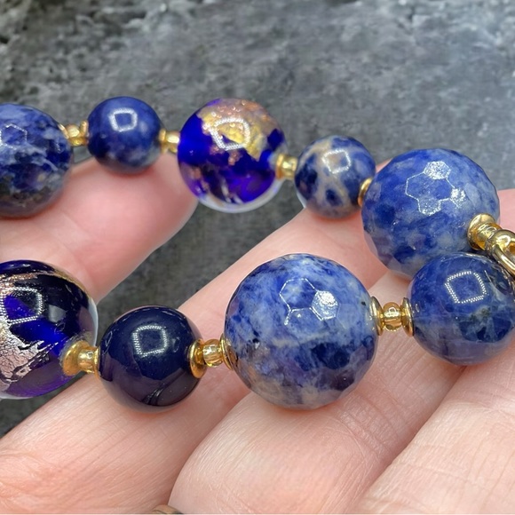🌺Zecchin Lapis & Murano Glass Bracelet - Picture 4 of 11